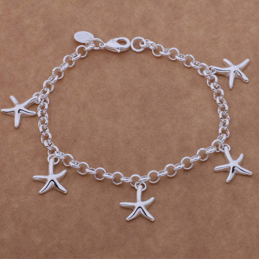 Silver Ocean Breeze Charm Bracelet