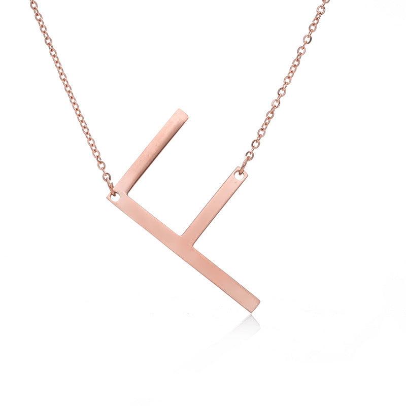 Initial Letter Pendant Necklace