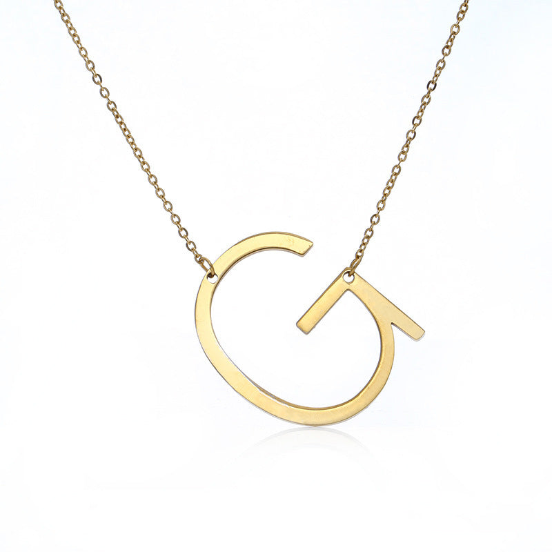 Initial Letter Pendant Necklace