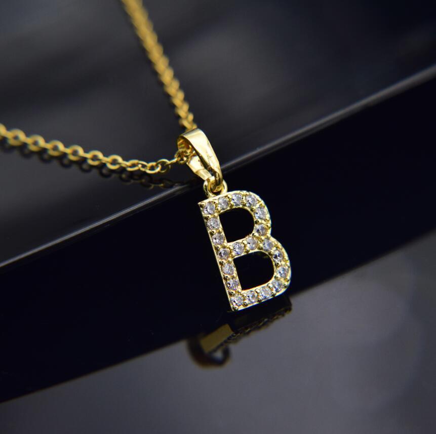 Elegant Zircon Initial Necklace