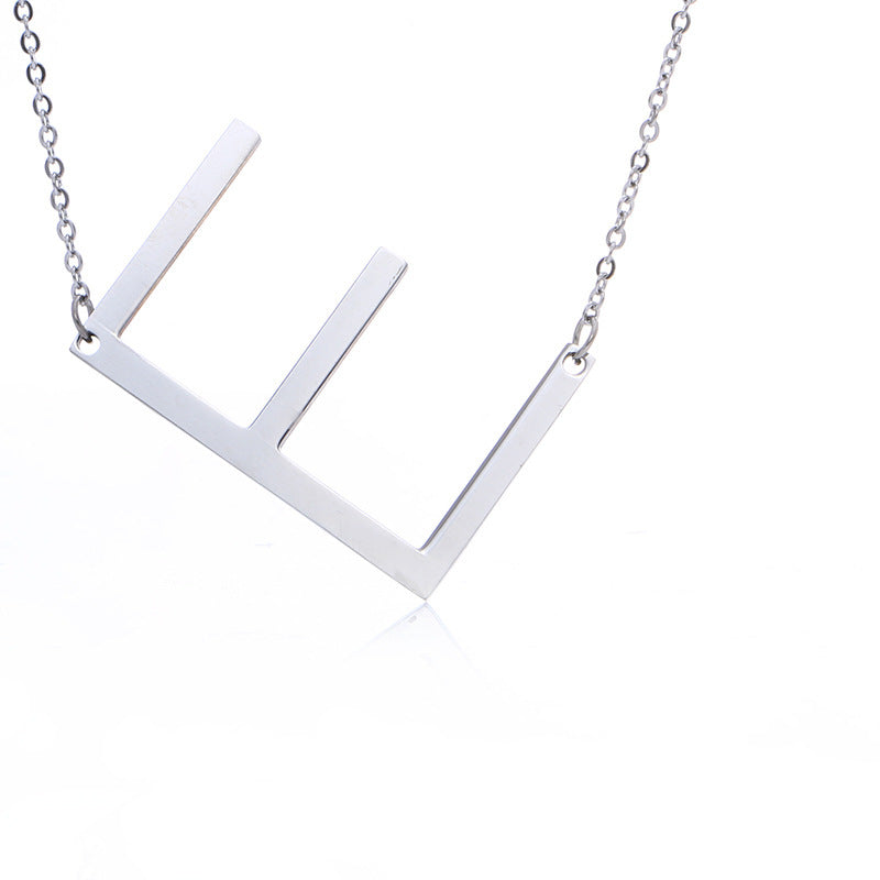 Initial Letter Pendant Necklace