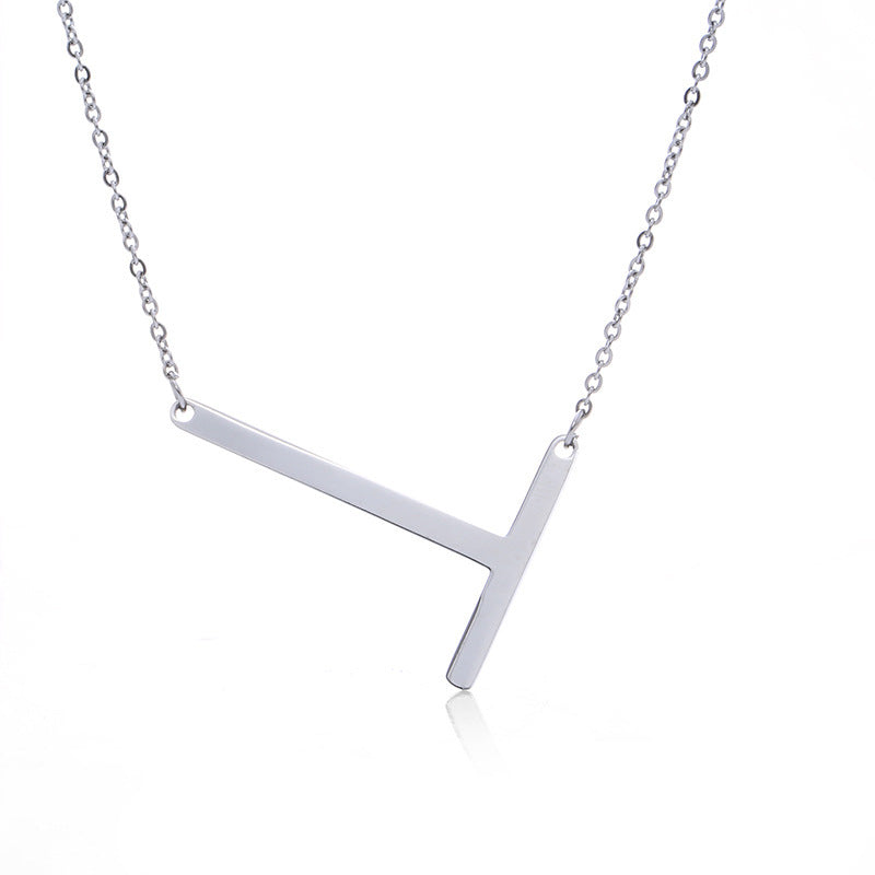 Initial Letter Pendant Necklace