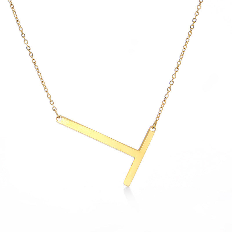 Initial Letter Pendant Necklace