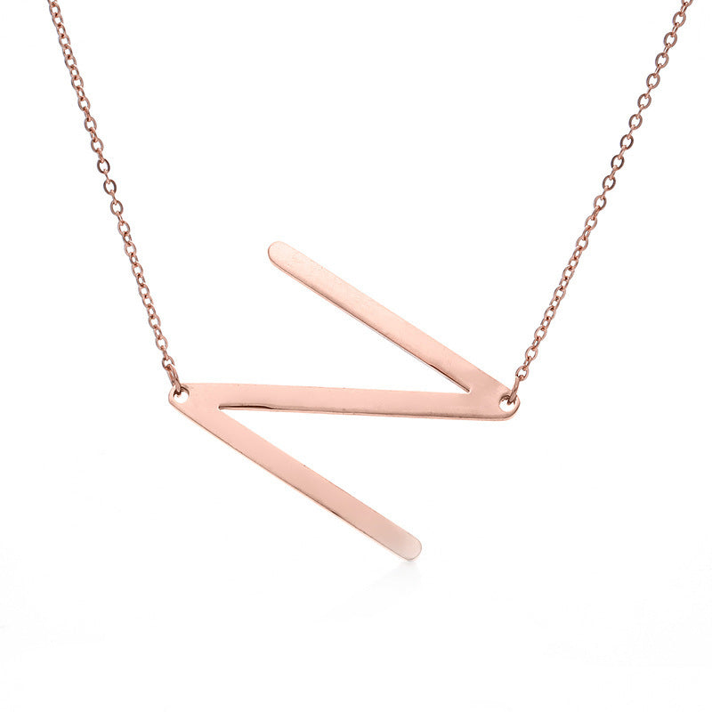 Initial Letter Pendant Necklace