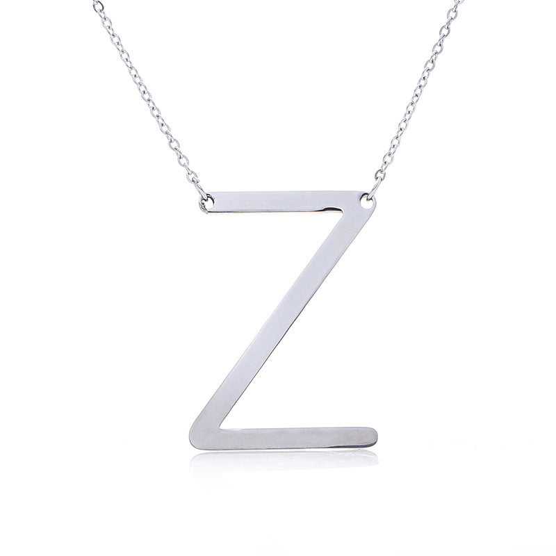 Initial Letter Pendant Necklace