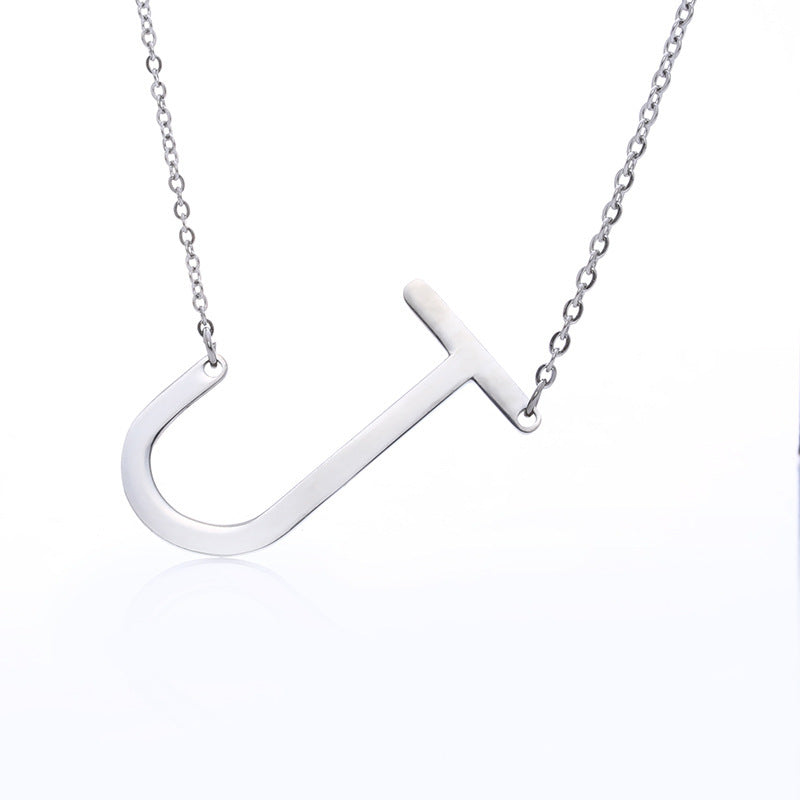 Initial Letter Pendant Necklace