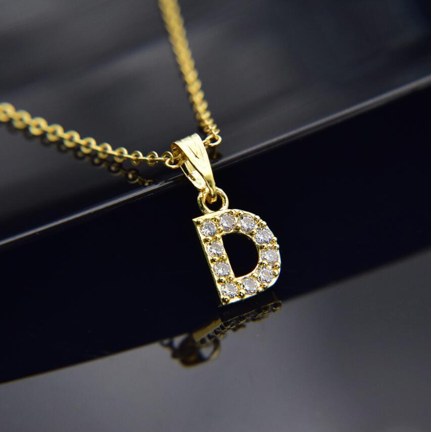 Elegant Zircon Initial Necklace