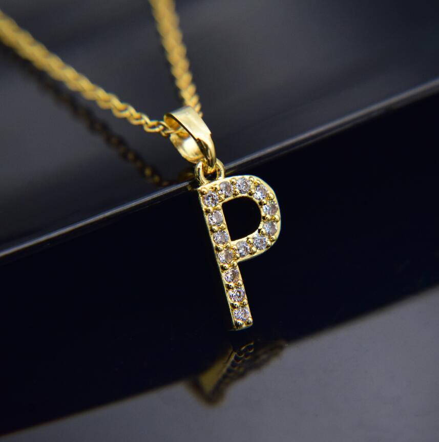 Elegant Zircon Initial Necklace