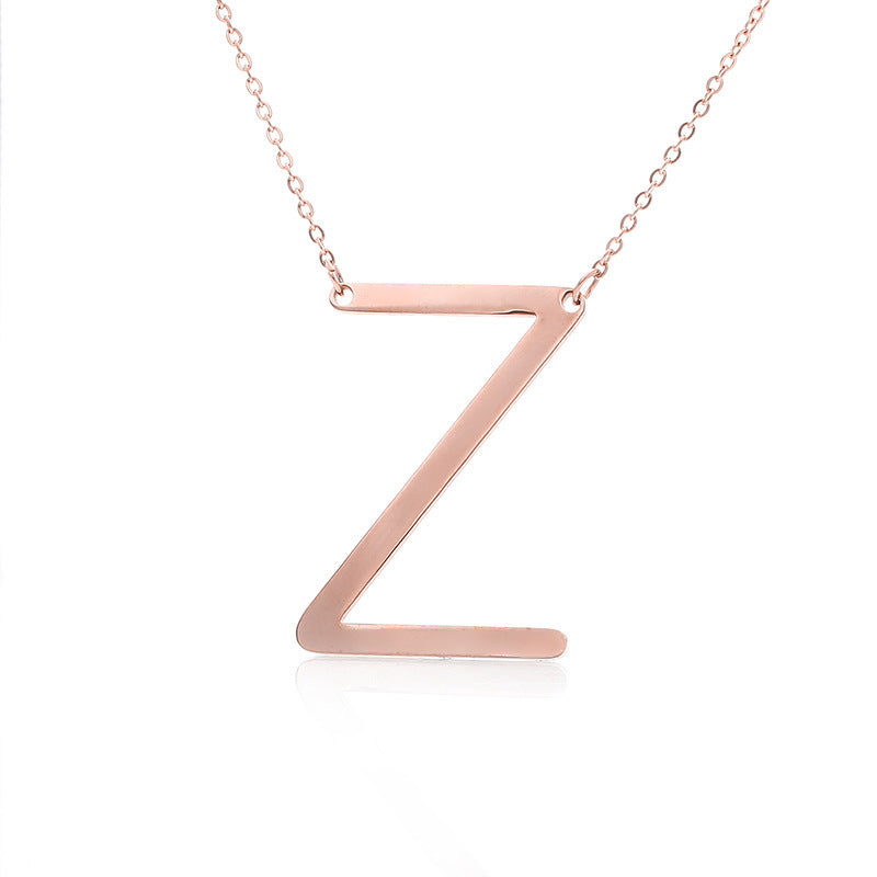 Initial Letter Pendant Necklace