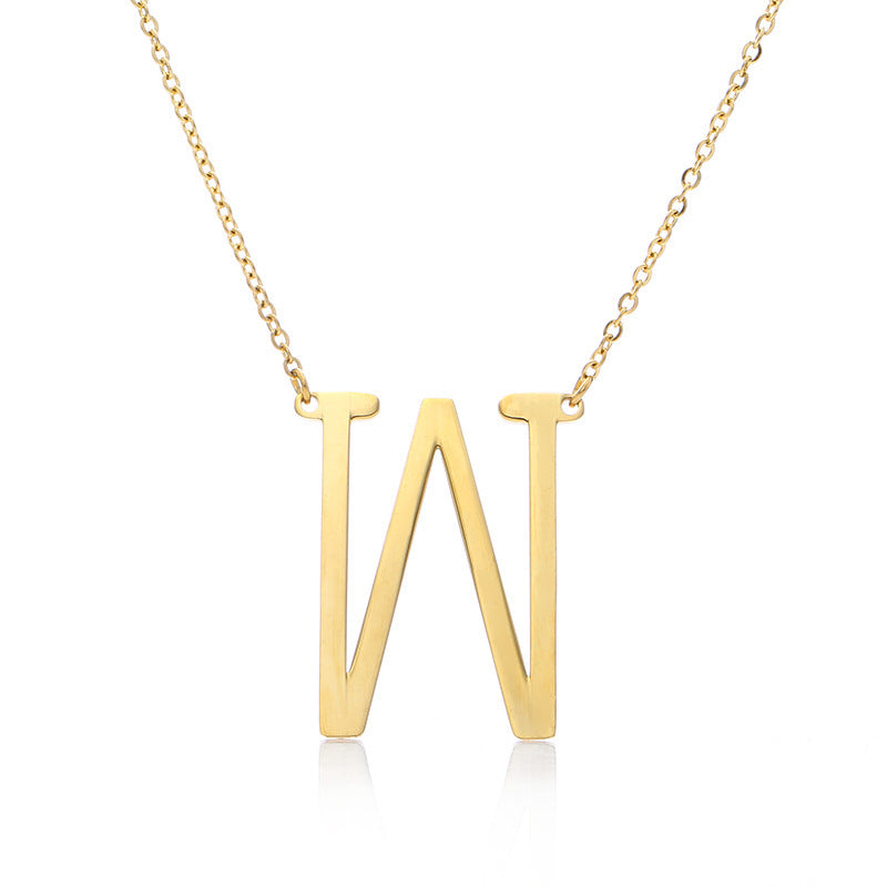 Initial Letter Pendant Necklace