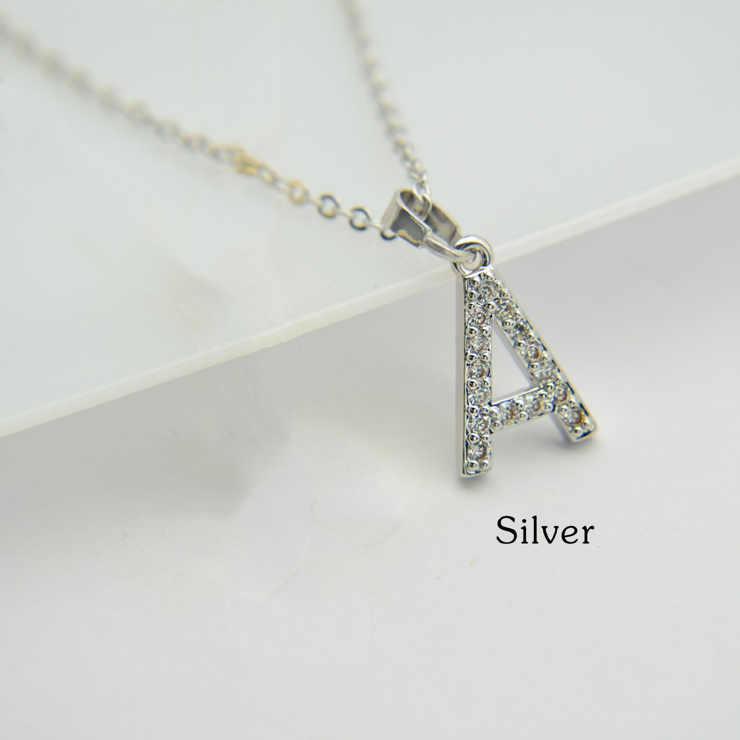 Elegant Zircon Initial Necklace