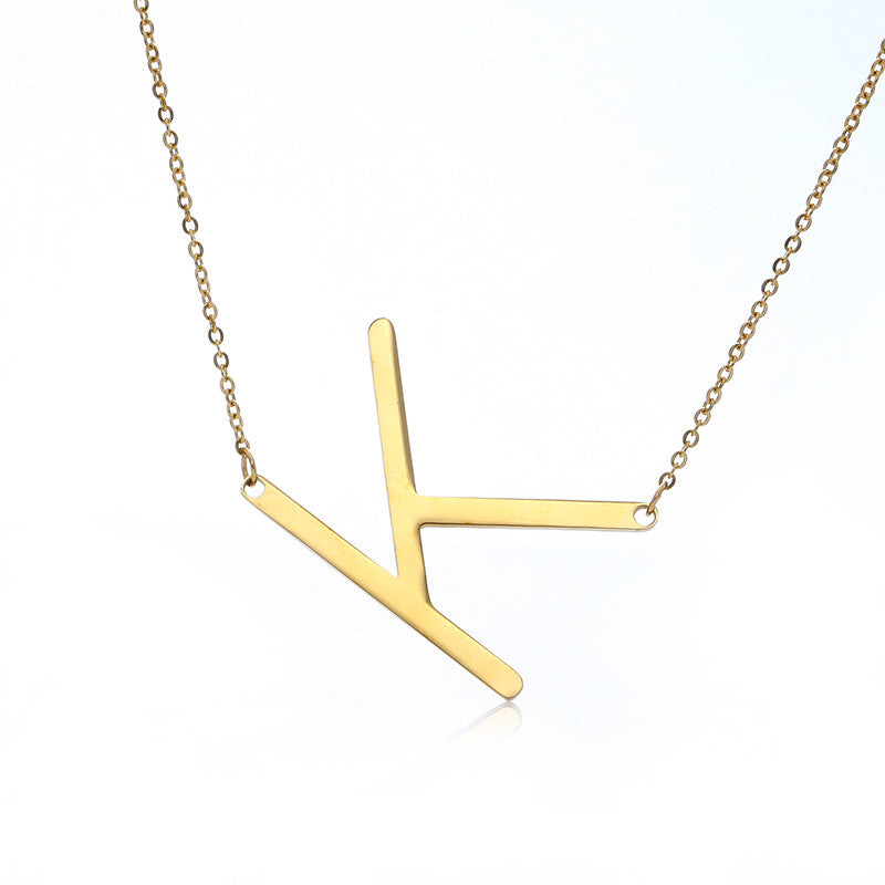 Initial Letter Pendant Necklace