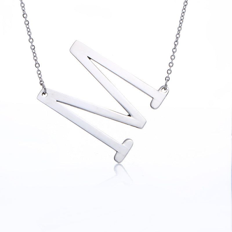 Initial Letter Pendant Necklace