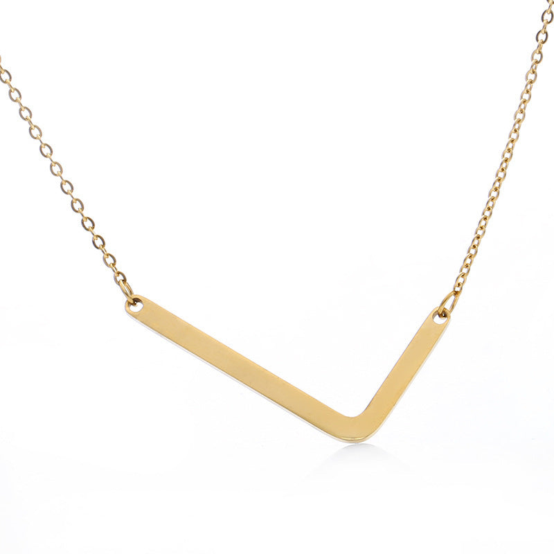 Initial Letter Pendant Necklace