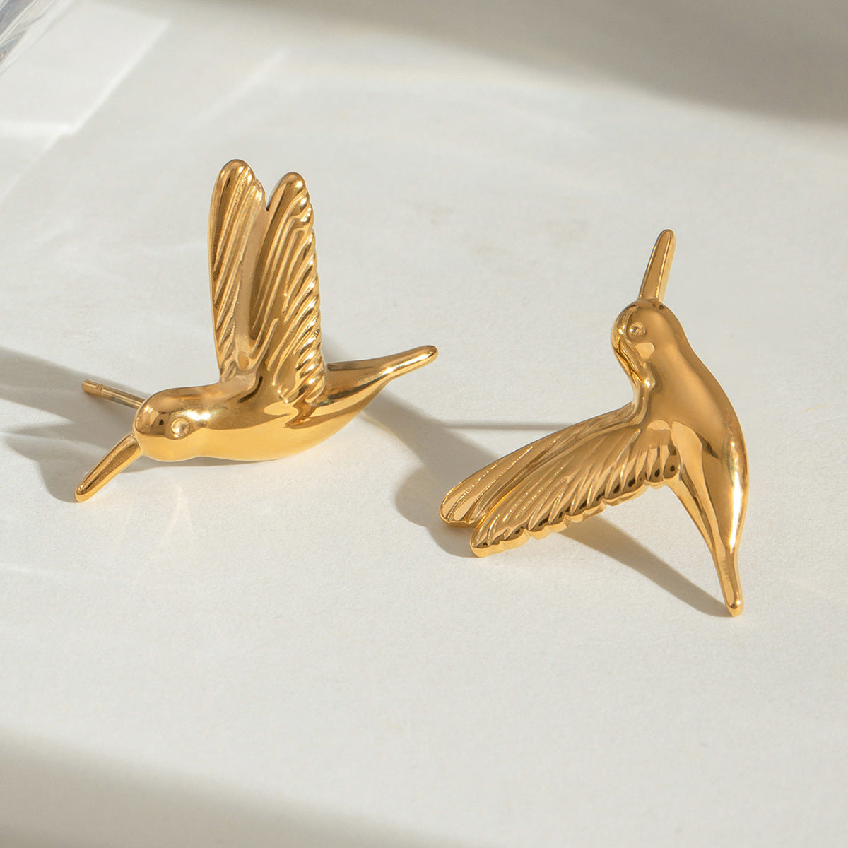 Golden Dove Stud Earring