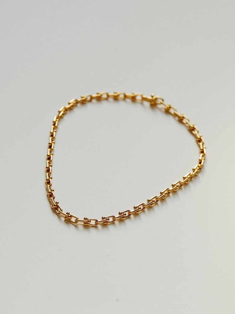 Gilded Link Bracelet & Necklace set