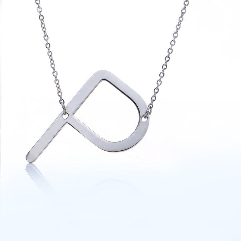 Initial Letter Pendant Necklace