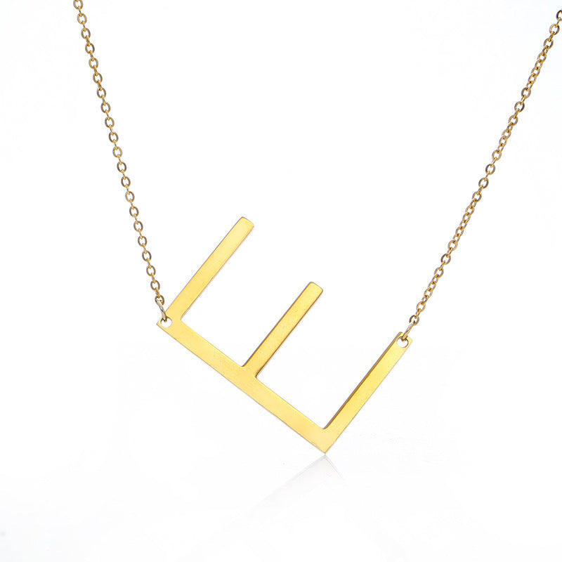 Initial Letter Pendant Necklace