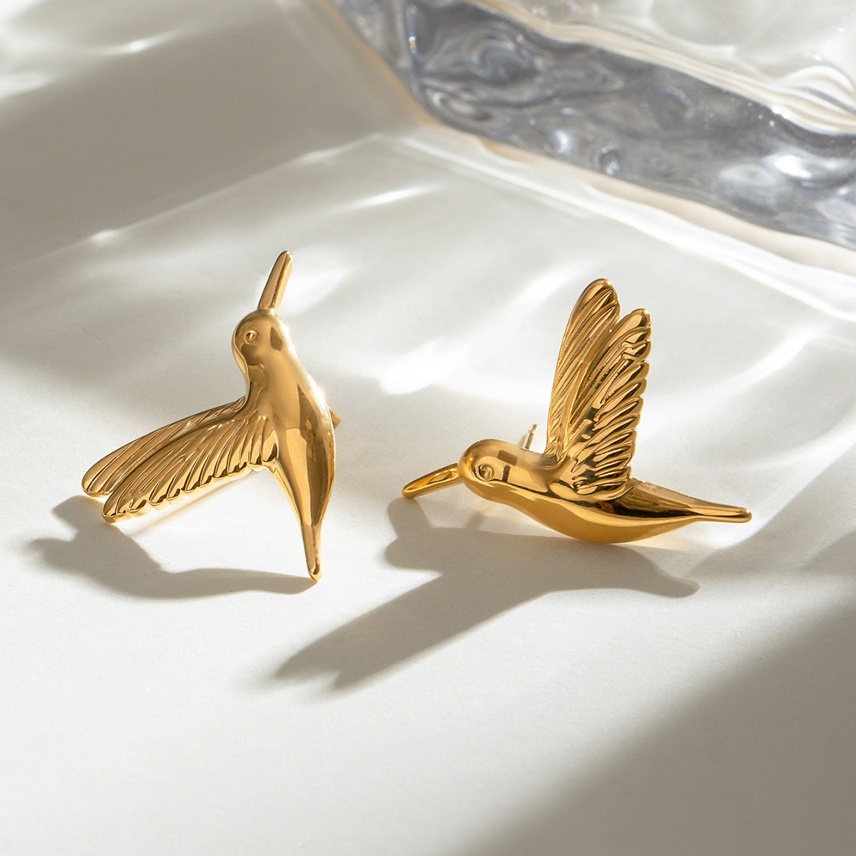 Golden Dove Stud Earring