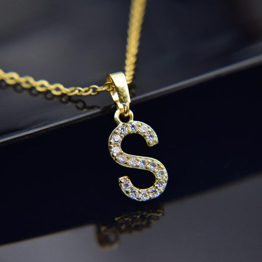 Elegant Zircon Initial Necklace