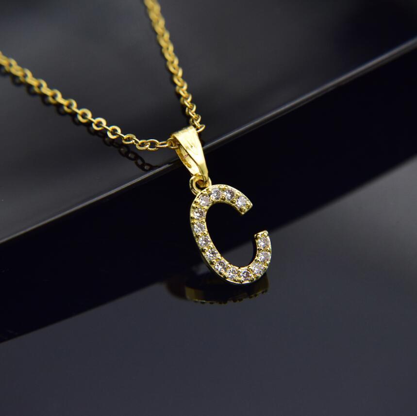 Elegant Zircon Initial Necklace