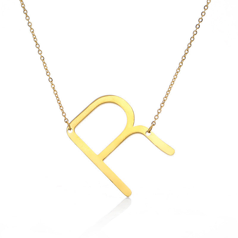 Initial Letter Pendant Necklace