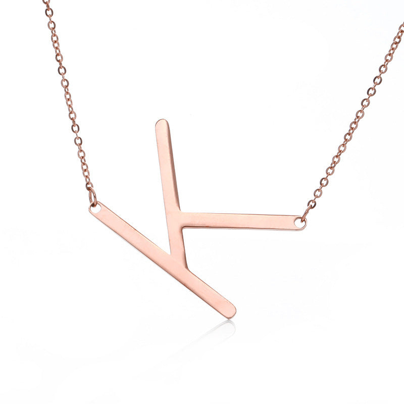 Initial Letter Pendant Necklace