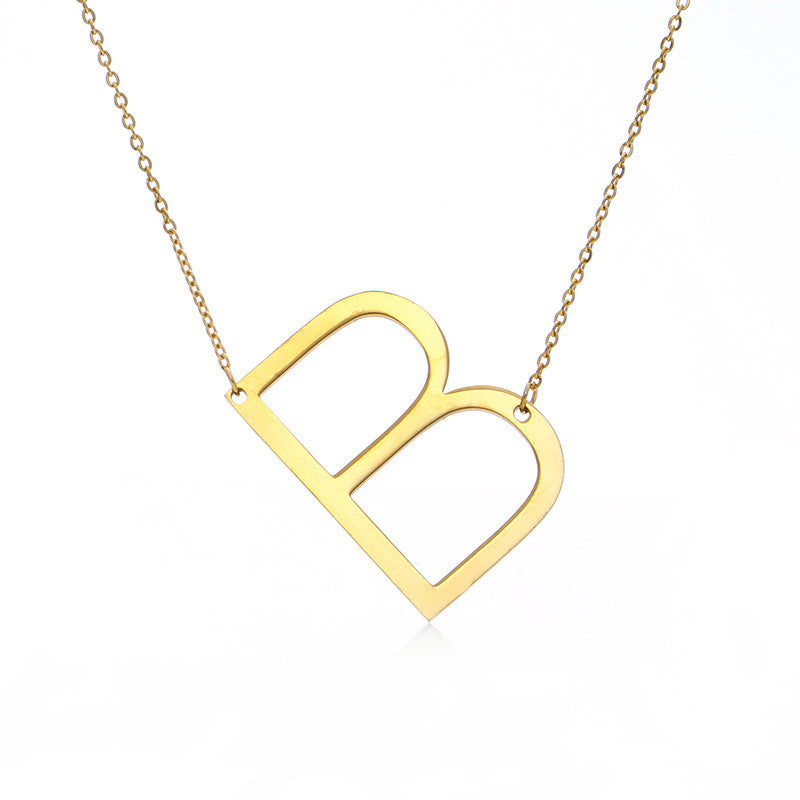 Initial Letter Pendant Necklace