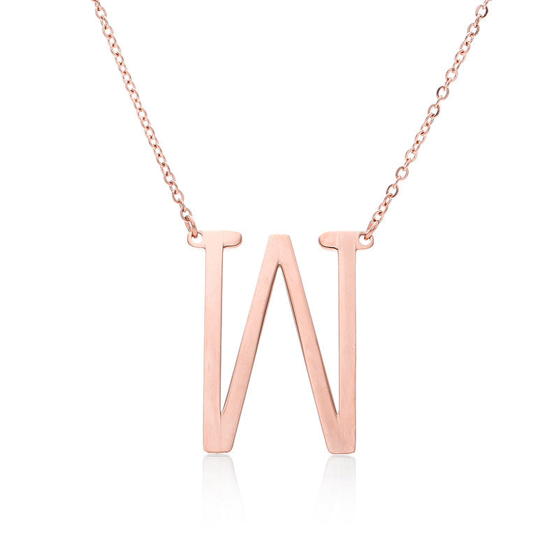 Initial Letter Pendant Necklace