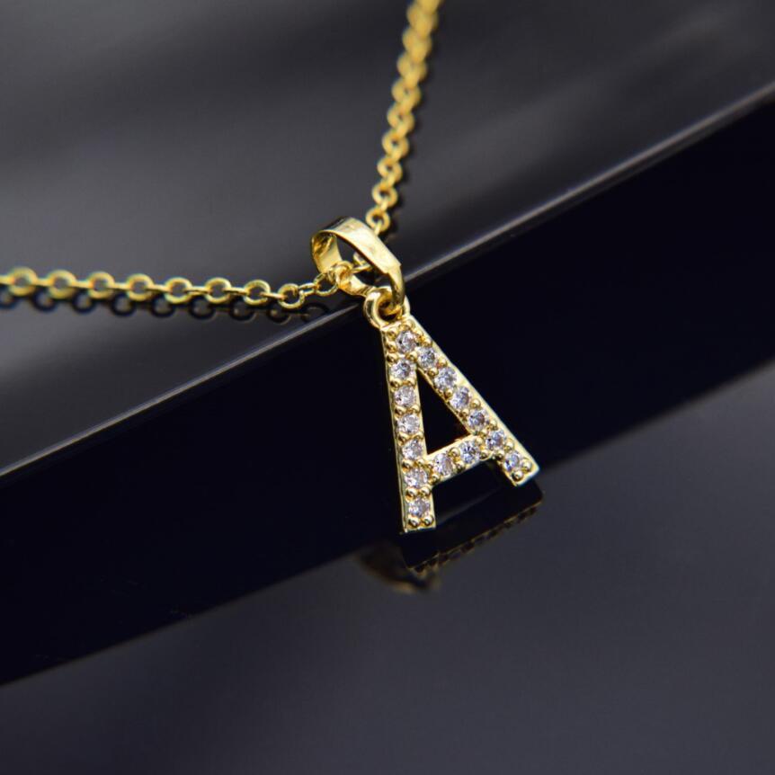 Elegant Zircon Initial Necklace