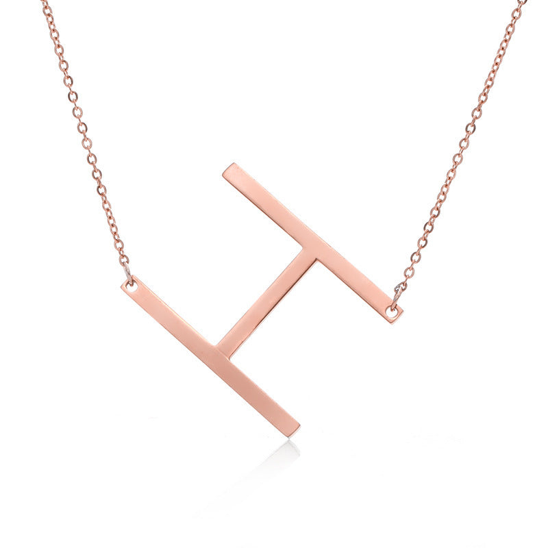 Initial Letter Pendant Necklace