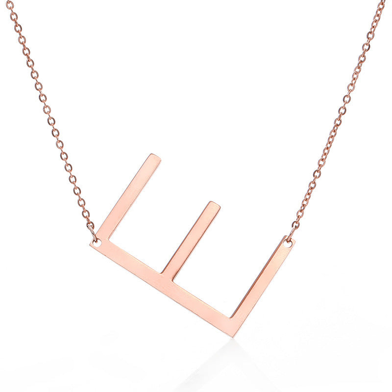 Initial Letter Pendant Necklace