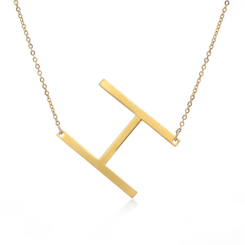 Initial Letter Pendant Necklace