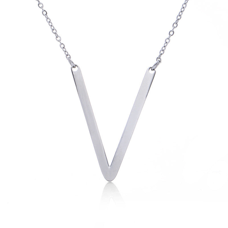 Initial Letter Pendant Necklace