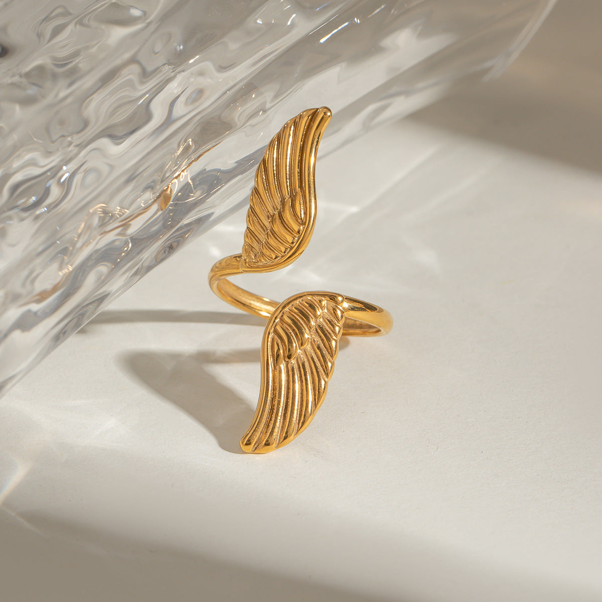 Dove Feather Wings Ring