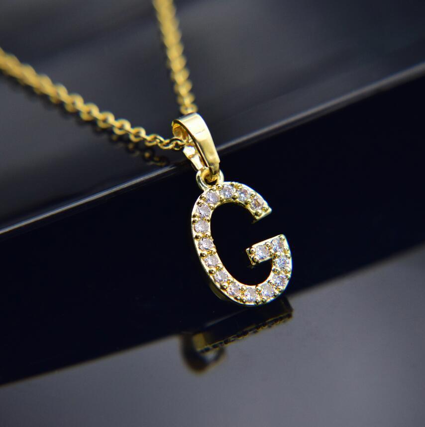 Elegant Zircon Initial Necklace