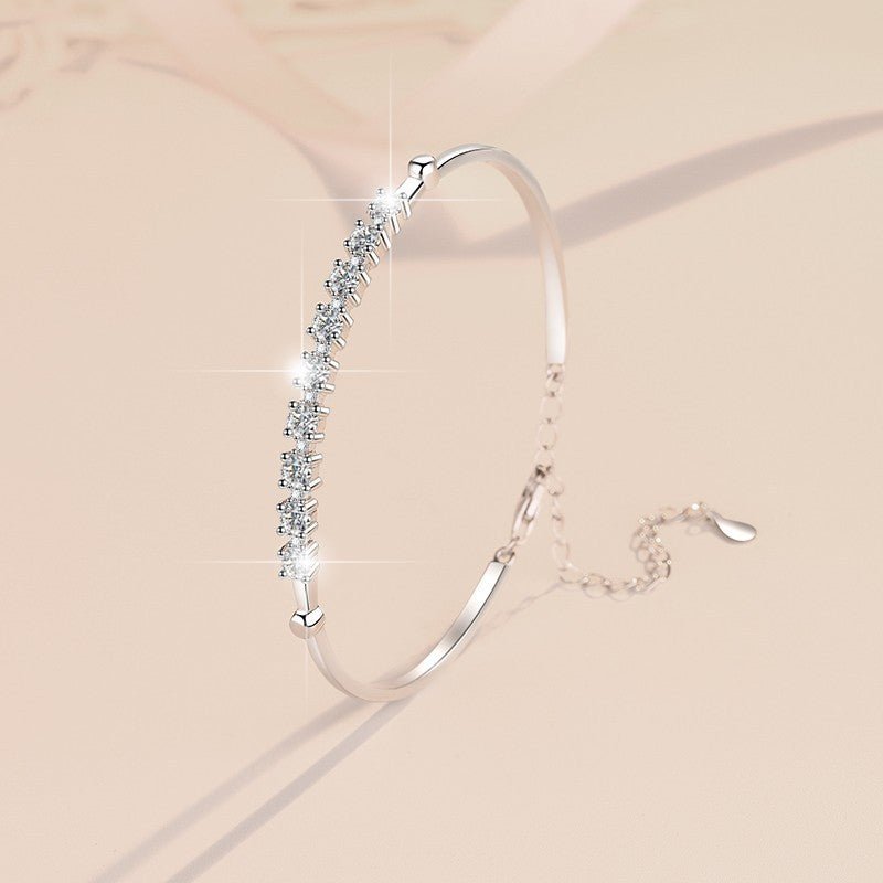 Radiant Silver Tennis Bracelet