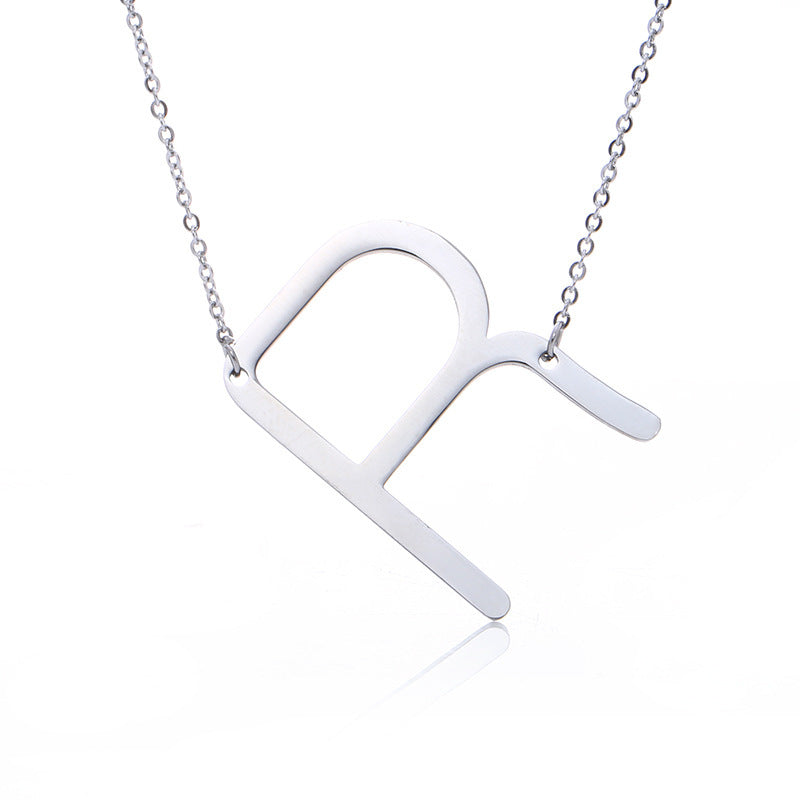 Initial Letter Pendant Necklace