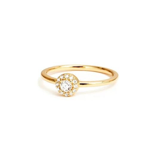 Radiant Moissanite Diamond Gold Ring