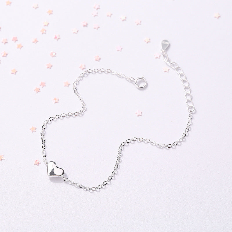 Dainty Heart Charm Bracelet