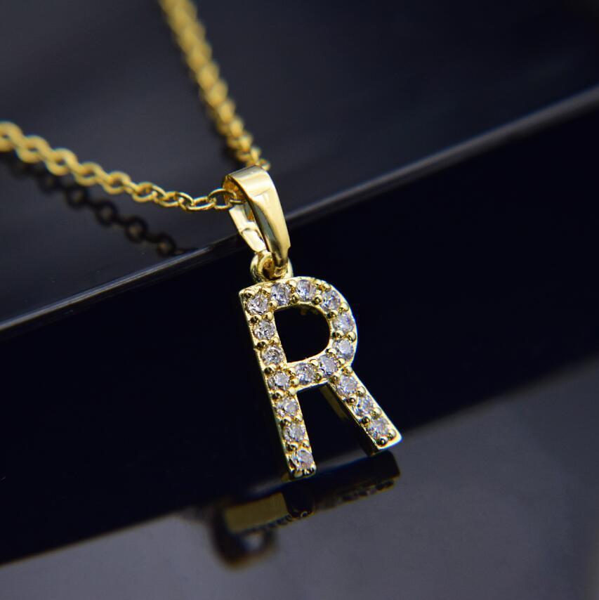 Elegant Zircon Initial Necklace