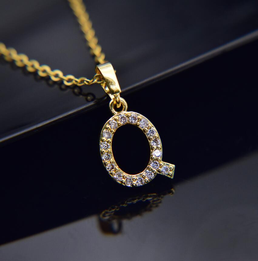 Elegant Zircon Initial Necklace