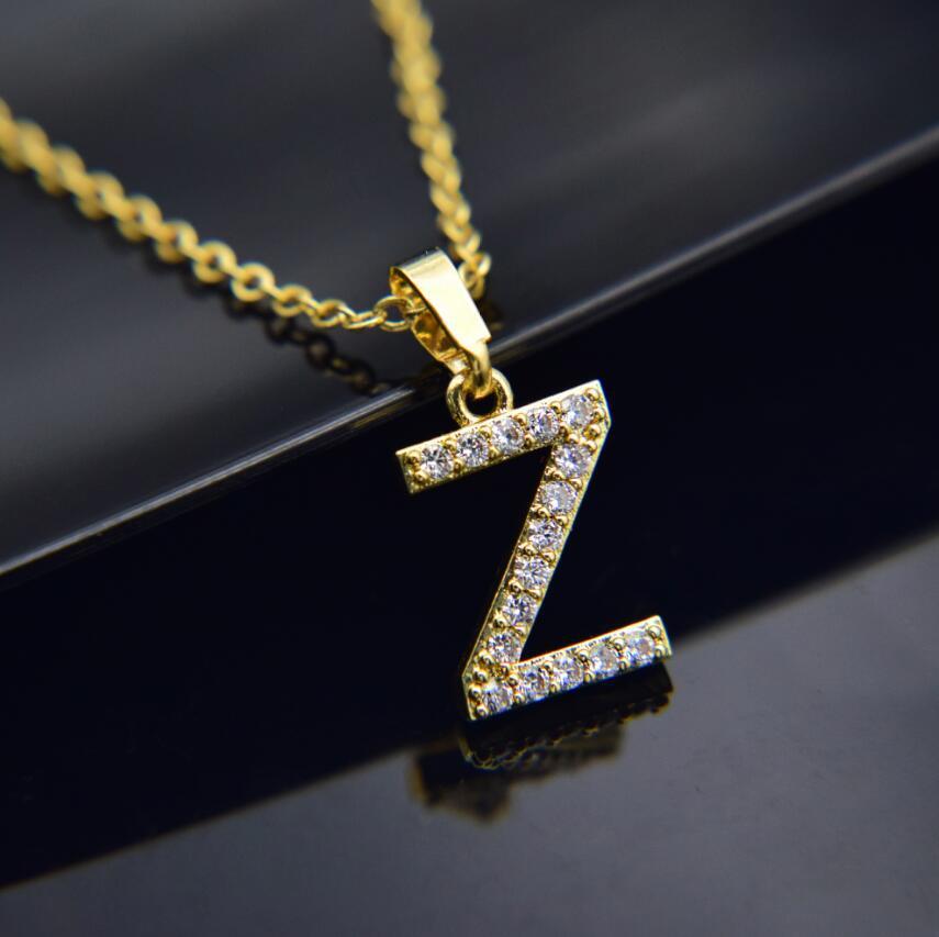 Elegant Zircon Initial Necklace