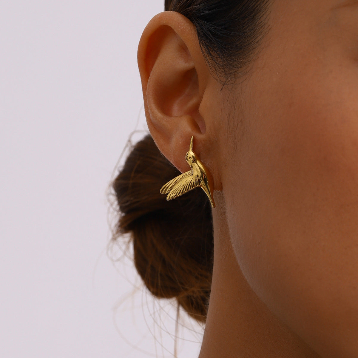 Golden Dove Stud Earring