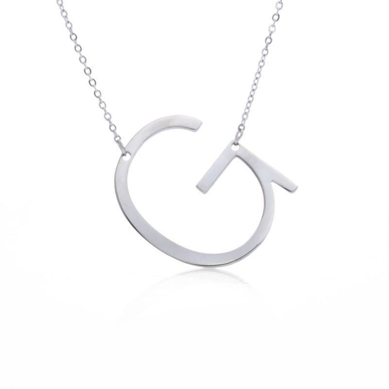 Initial Letter Pendant Necklace