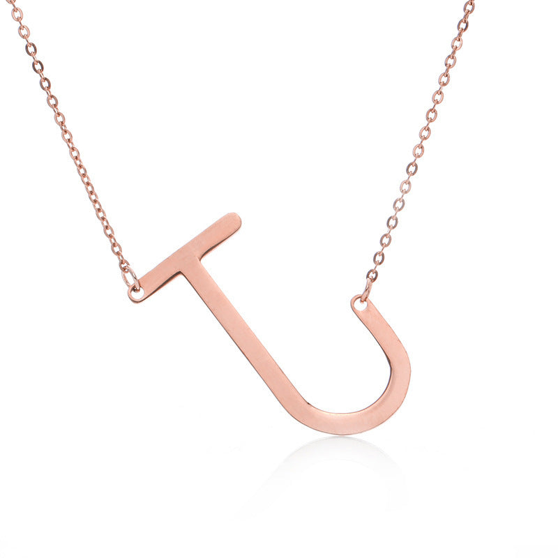 Initial Letter Pendant Necklace