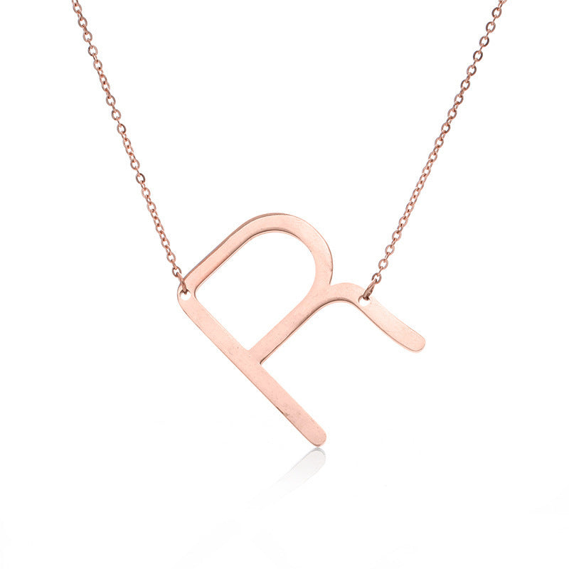 Initial Letter Pendant Necklace