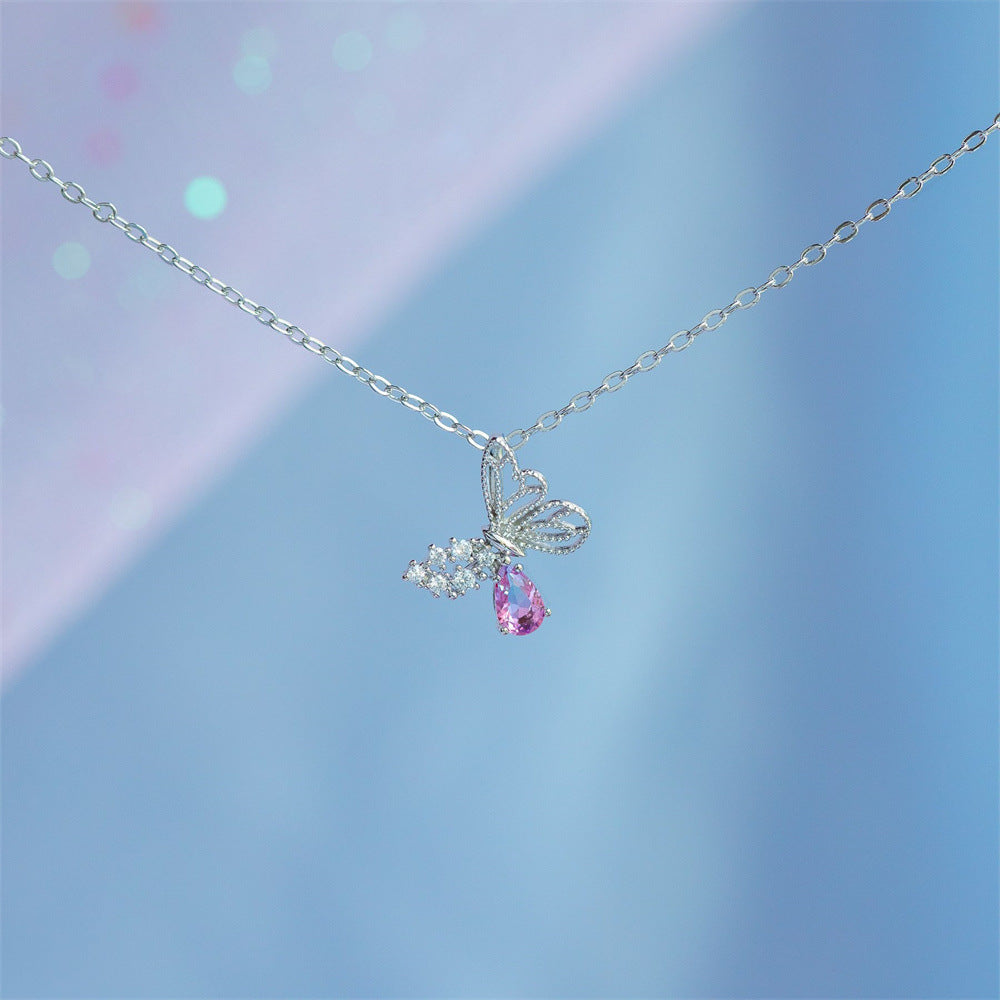 Sparkling Butterfly Grace Necklace