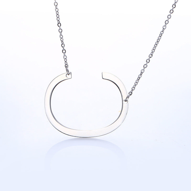 Initial Letter Pendant Necklace