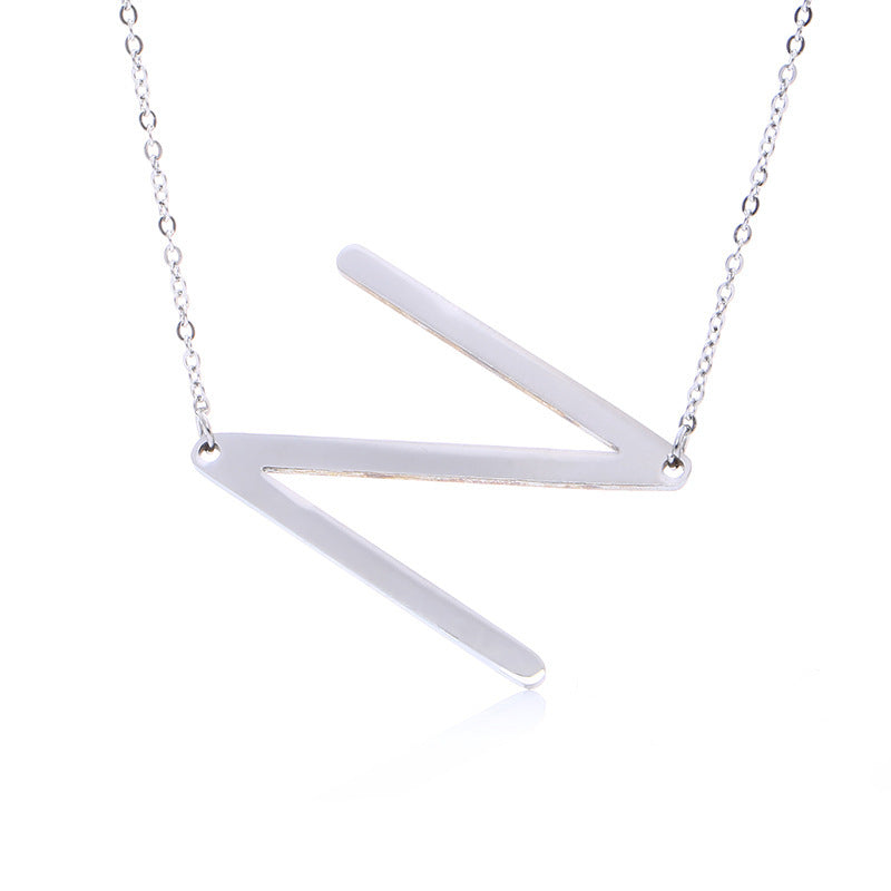 Initial Letter Pendant Necklace